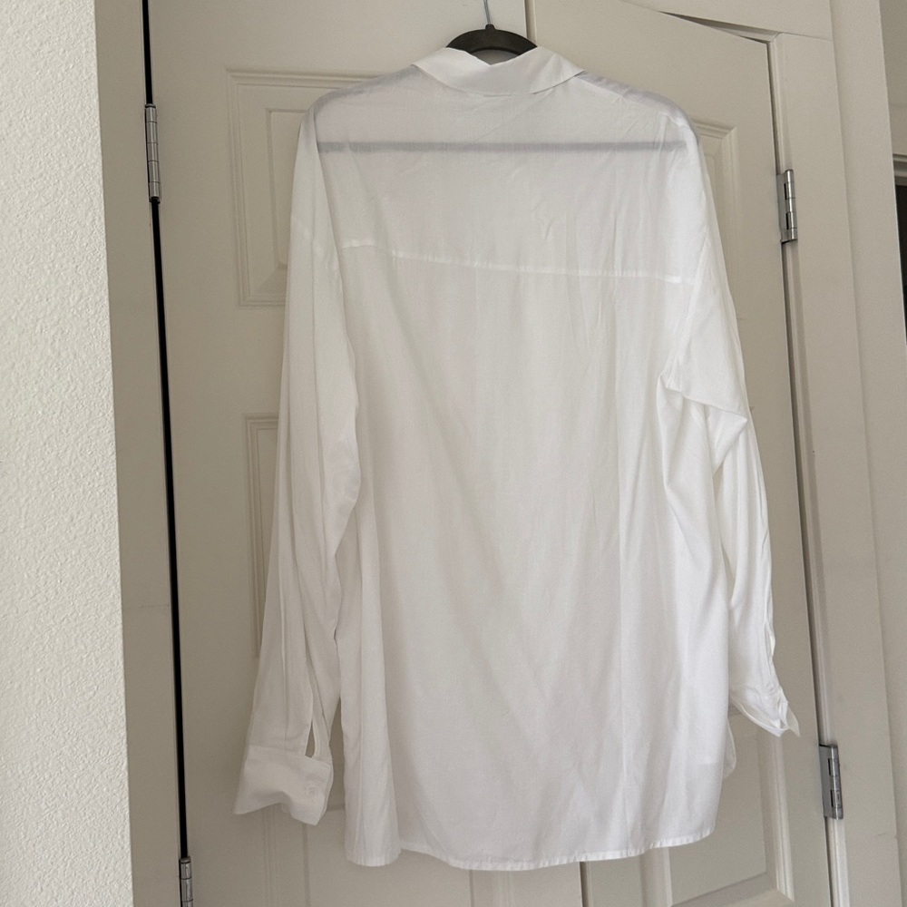 The Frankie Shop Hanna Silky Oversized Button Down Shirt Sz XS/S in White - Picture 9 of 9